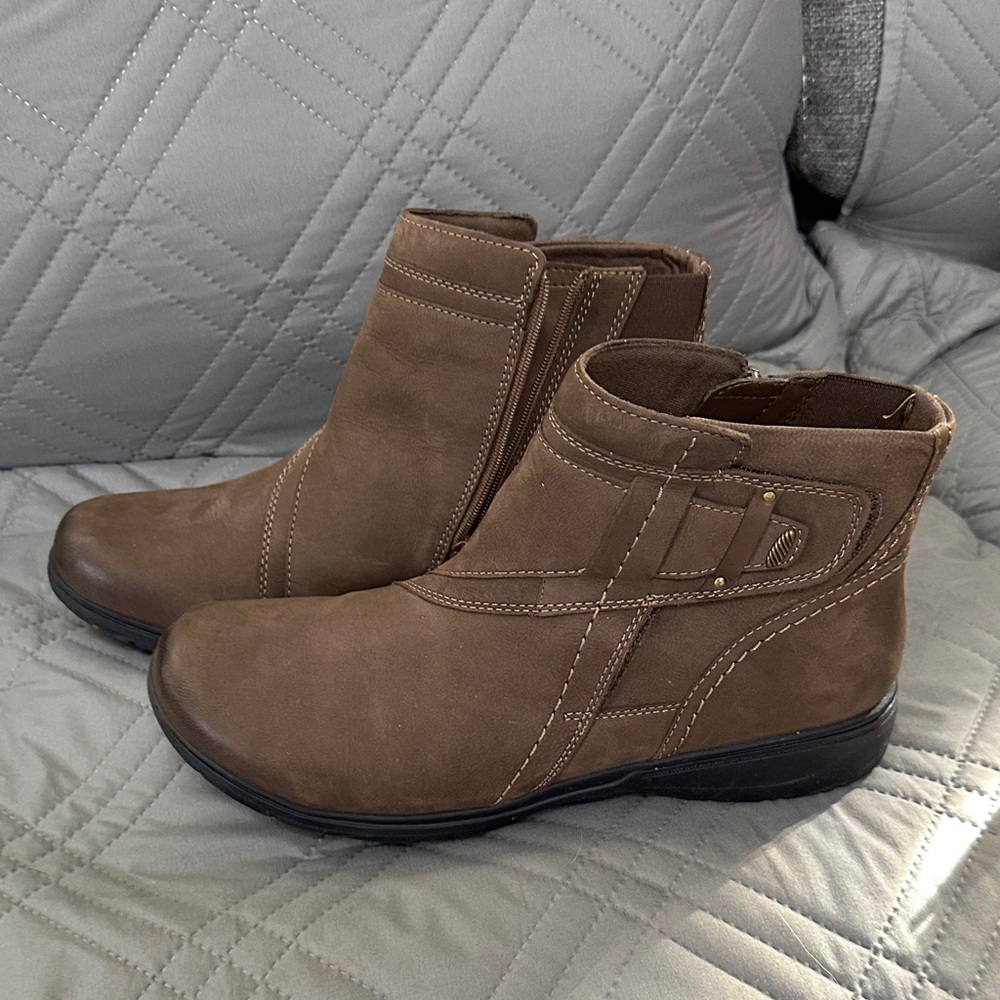 Clarks Brown Ankle Booties